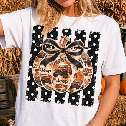 Polka Dot Jeep Pumpkin T-shirt Hoodie Sweatshirt