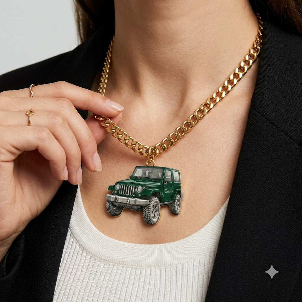 Jeep Personalized Necklace