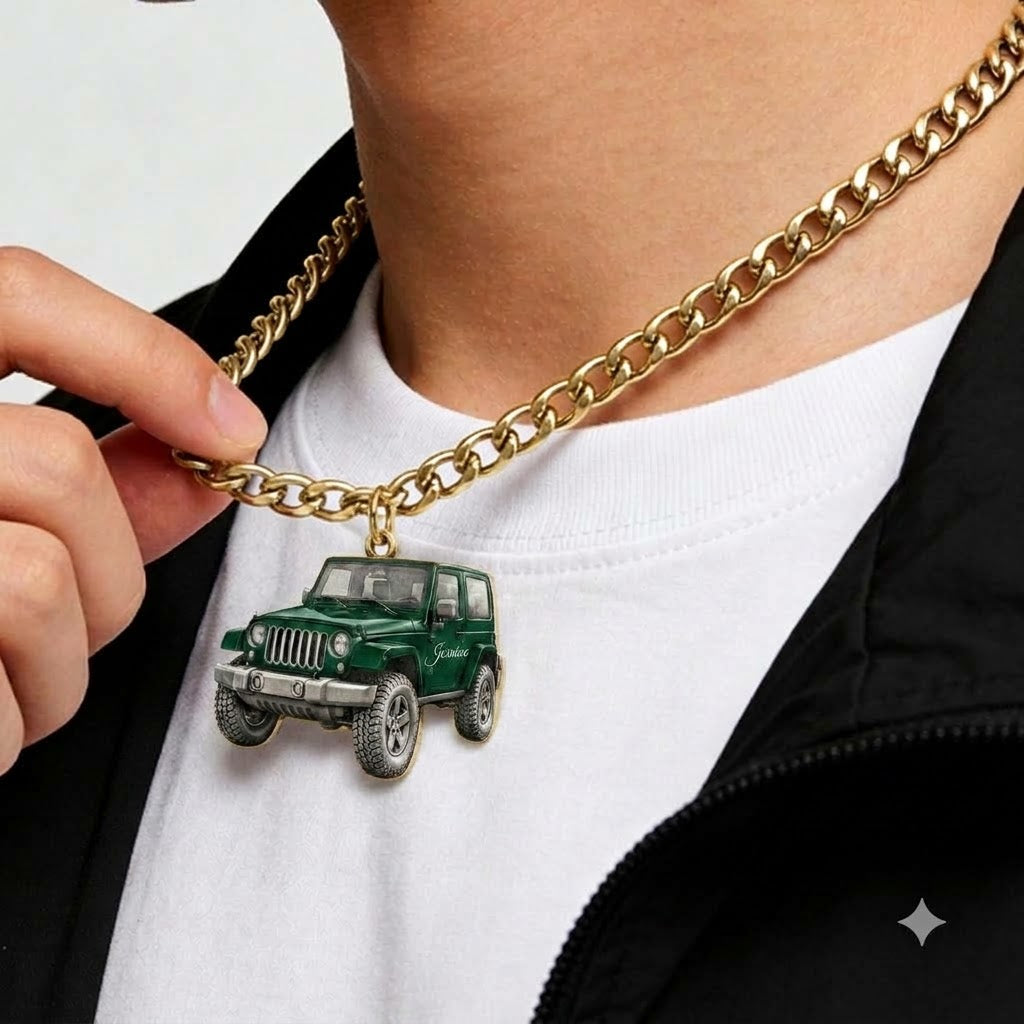Jeep Personalized Necklace