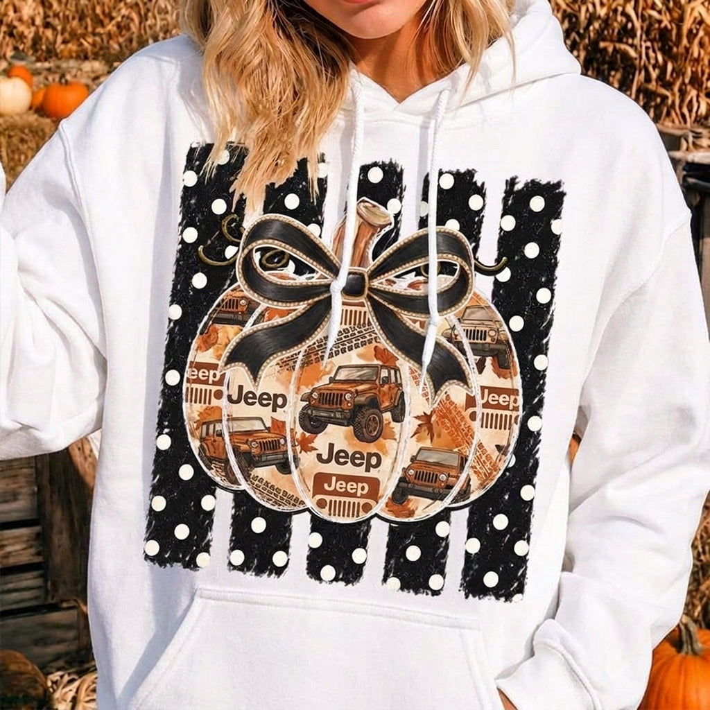 Polka Dot Jeep Pumpkin T-shirt Hoodie Sweatshirt