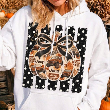 Polka Dot Jeep Pumpkin T-shirt Hoodie Sweatshirt