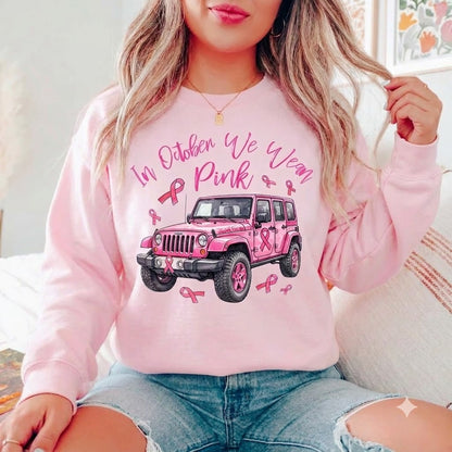 In October We Wear Pink T-shirt Hoodie Sweatshirt