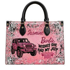 Barbie Wish She Had My Jeep Personalized Leather Bag + Free Wallet