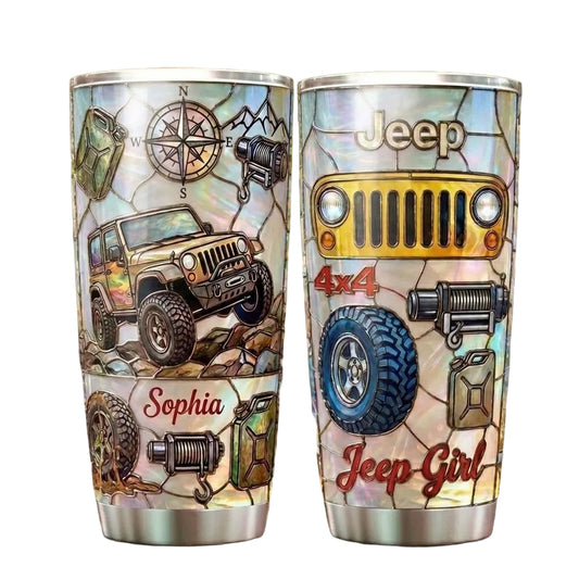 Jeep Girl 4x4 Personalized 20oz Tumbler