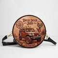 Duck Duck Jeep Personalized Circle Leather Crossbody Bag
