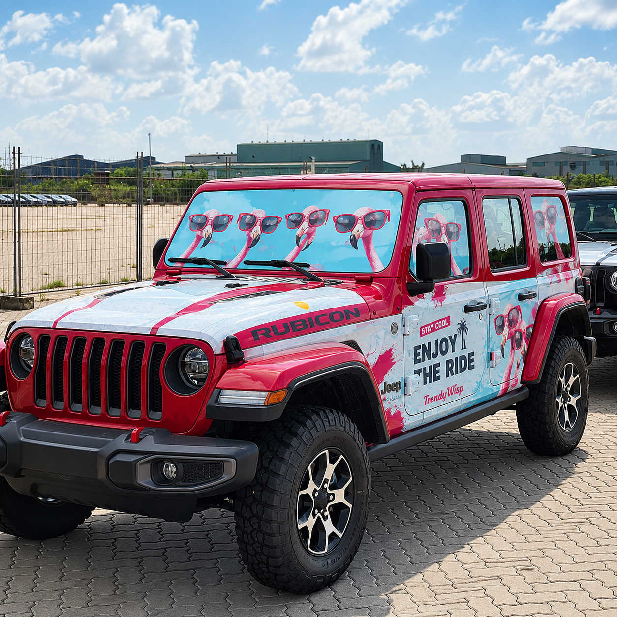 Flamingo Windshield Sun Shade Cover Reflective Retractable Sunshade for Car