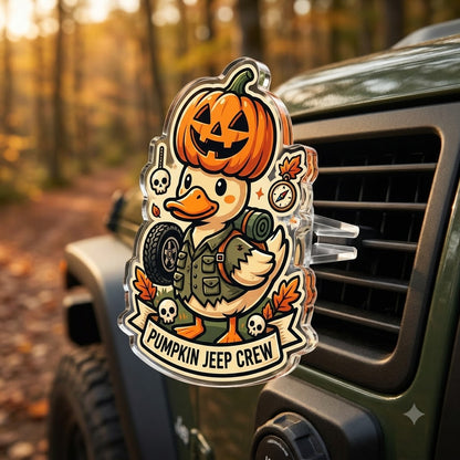 Pumpkin Duck Acrylic Car Air Vent Clip