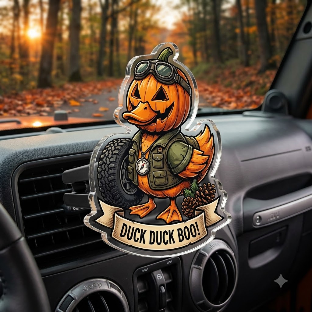 Pumpkin Duck Acrylic Car Air Vent Clip