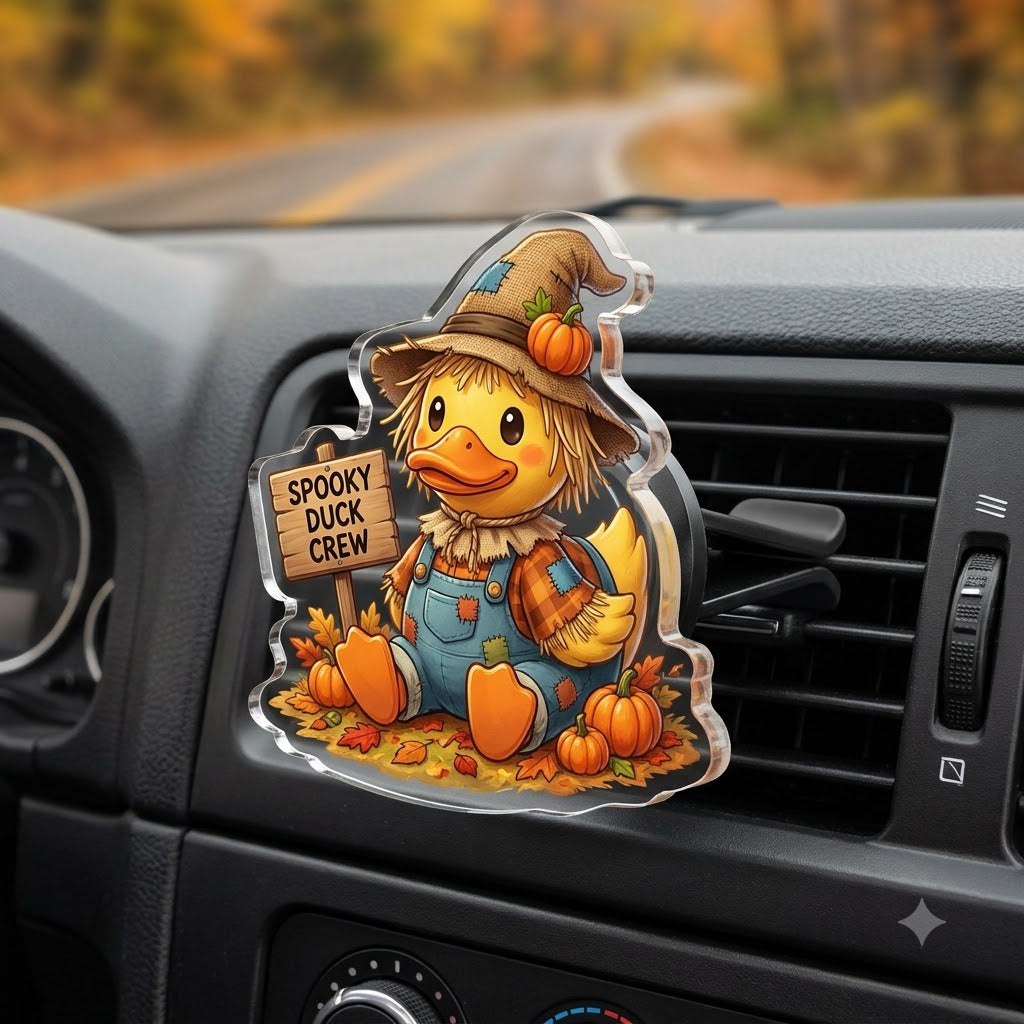 Pumpkin Duck Acrylic Car Air Vent Clip
