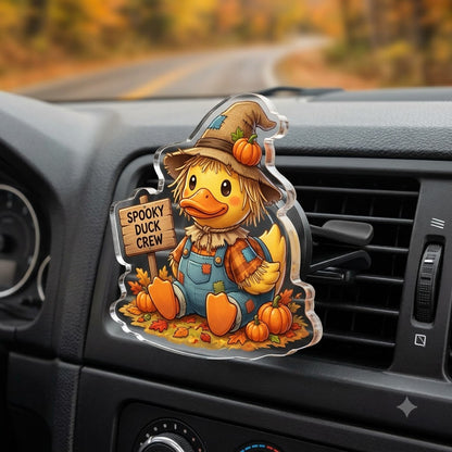Pumpkin Duck Acrylic Car Air Vent Clip