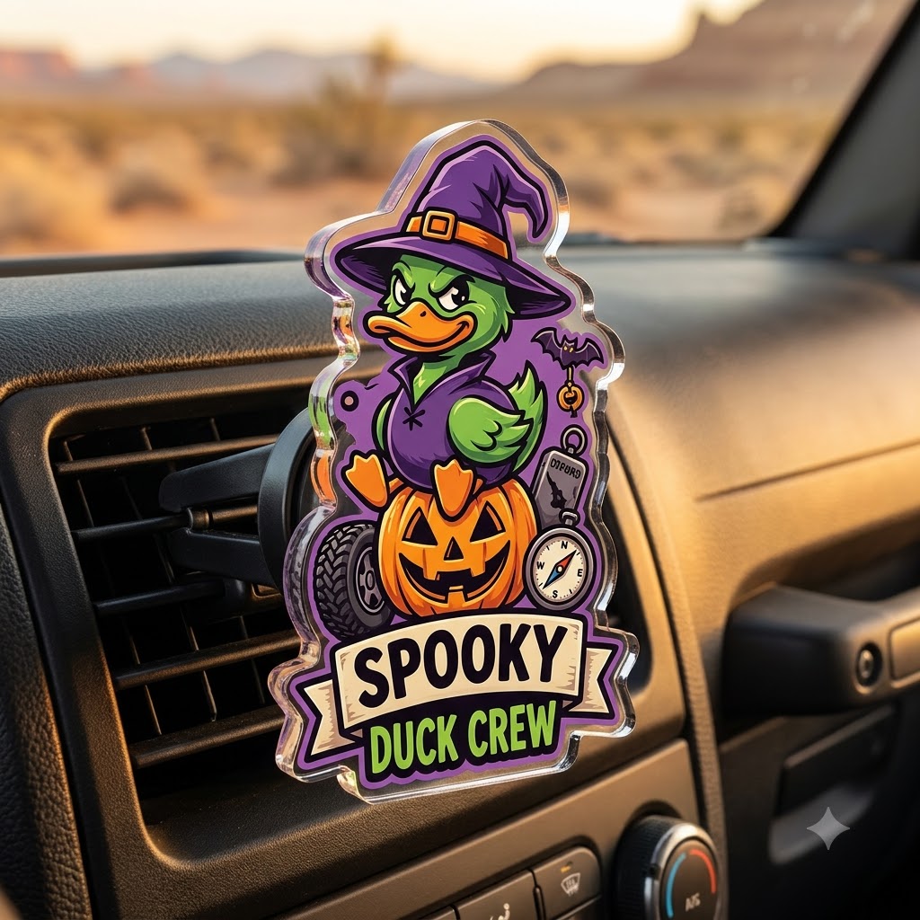 Pumpkin Duck Acrylic Car Air Vent Clip