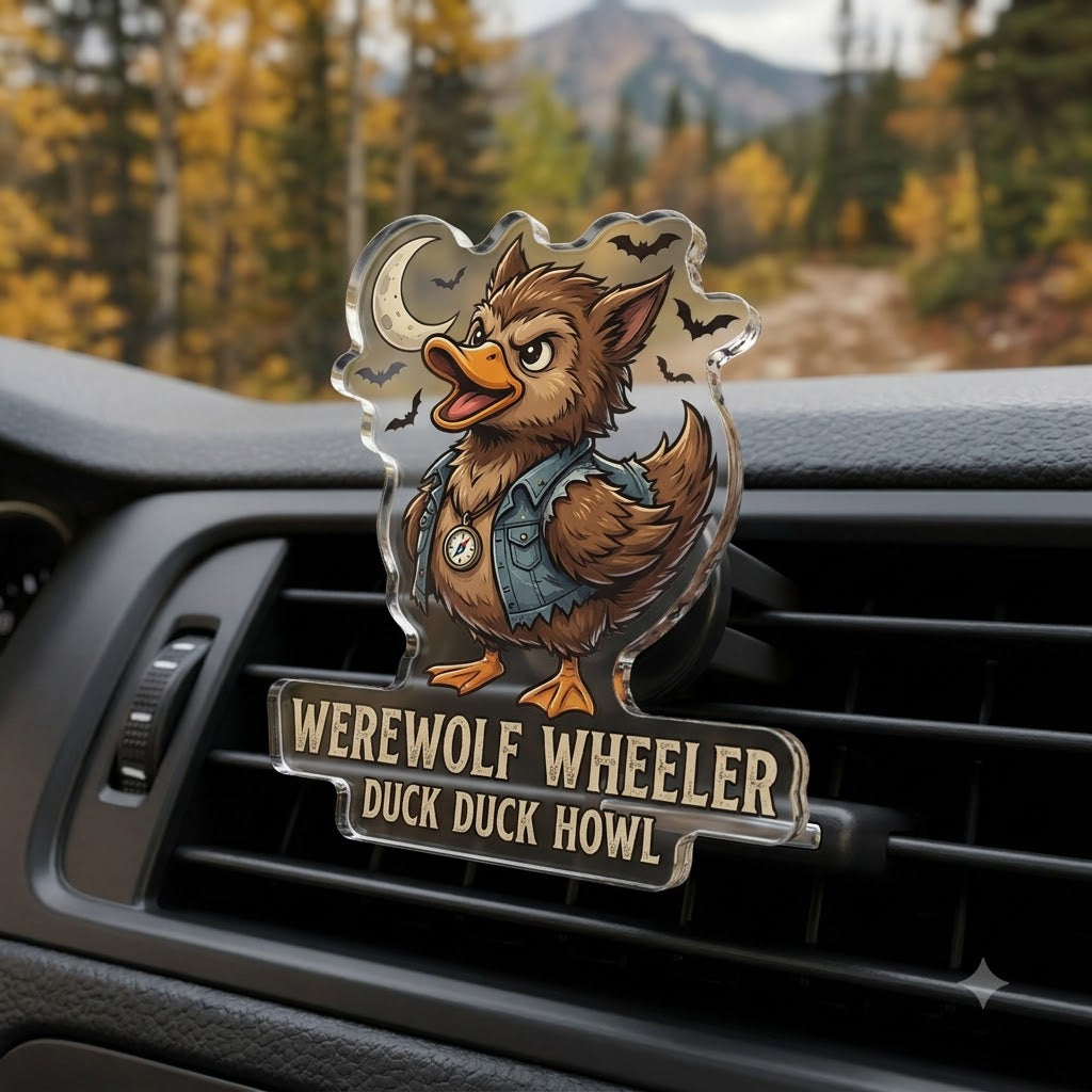 Werewolf Duck Acrylic Car Air Vent Clip