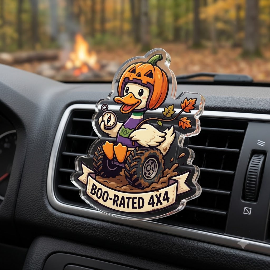 Pumpkin Duck Acrylic Car Air Vent Clip