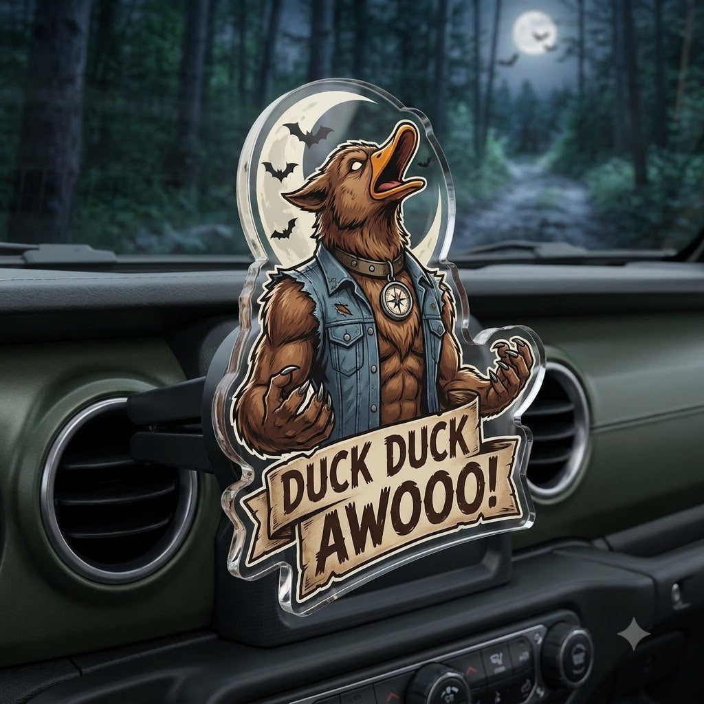 Werewolf Duck Acrylic Car Air Vent Clip