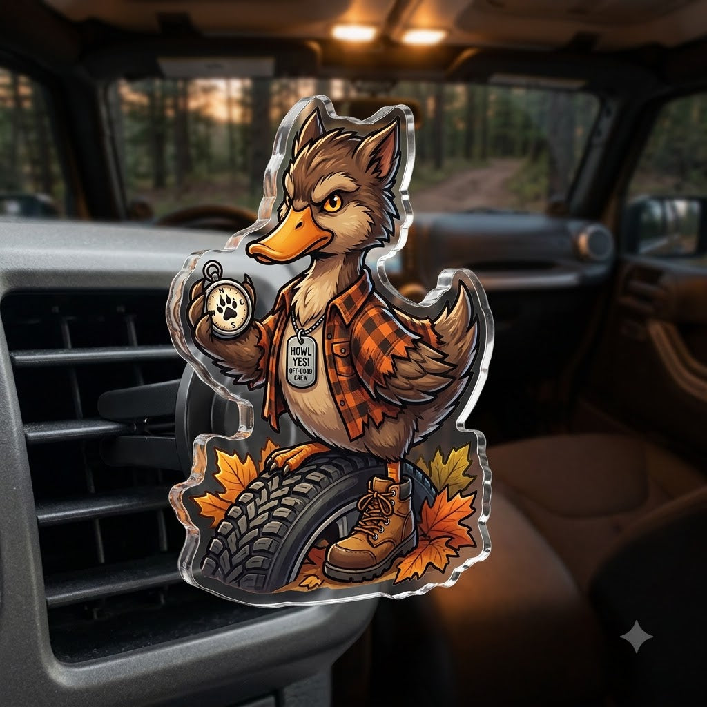 Werewolf Duck Acrylic Car Air Vent Clip