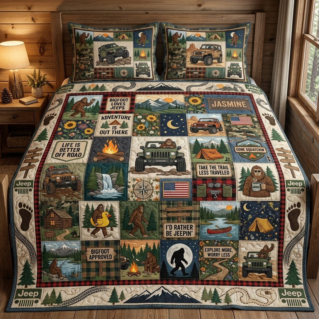 Bigfoot Approved Personalized Quilted Bedding Set