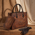 Jeep 85th Anniversary Personalized Leather Bag + Free Leather Wallet