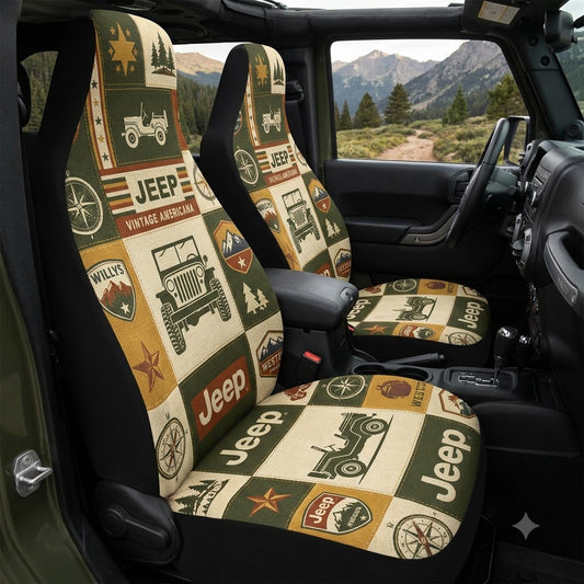 Vintage Americana Jeep Car Seat Covers
