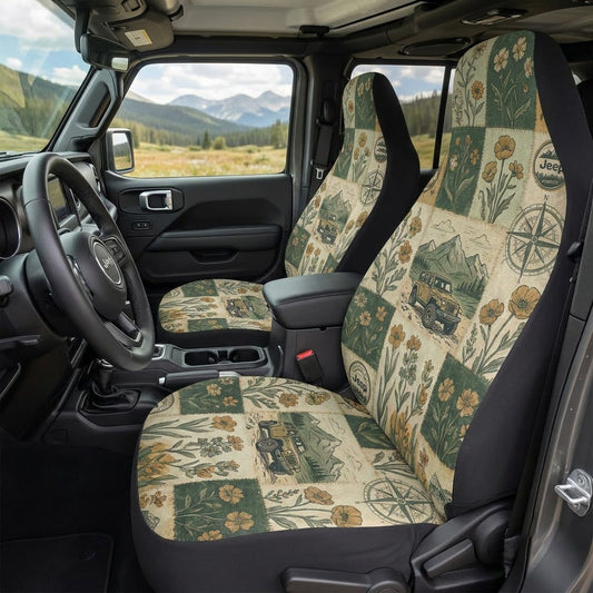 Vintage Floral Jeep Car Seat Covers