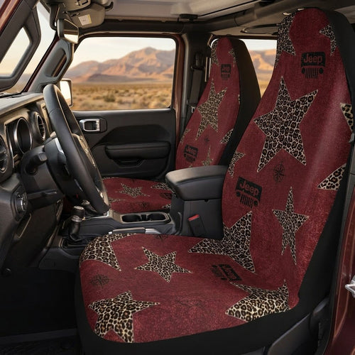 Western Leopard Star Jeep Car Seat Covers