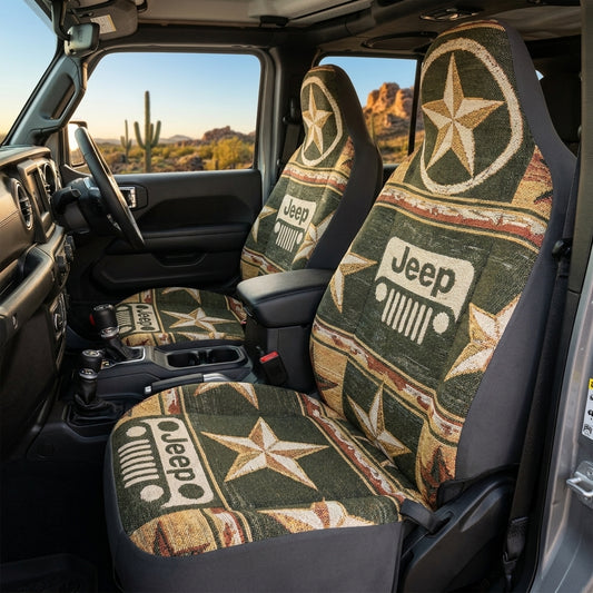 Rustic Southwestern Jeep & Star Adventure Car Seat Covers