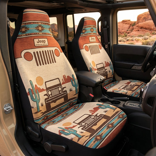 Southwestern Jeep, Cactus & Desert Adventure Car Seat Covers