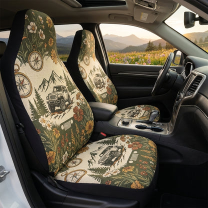 Jeep Mountain Wildflower Car Seat Cover