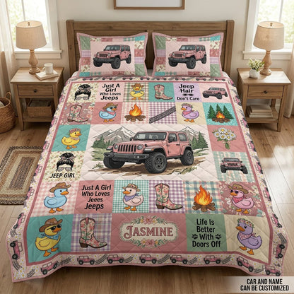 Just a Girl Who Loves Jeeps Personalized Quilt