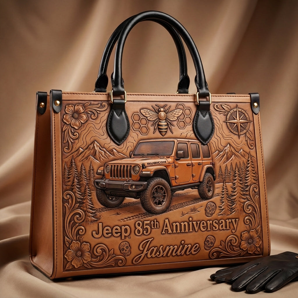 Jeep 85th Anniversary V4 Personalized Leather Bag + Free Wallet