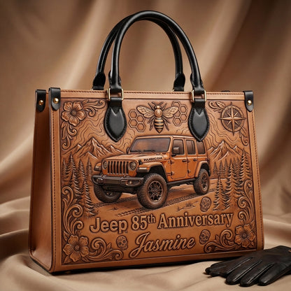 Jeep 85th Anniversary V4 Personalized Leather Bag + Free Wallet