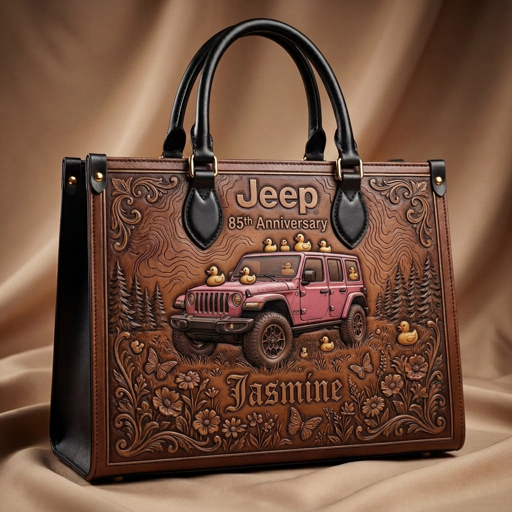 Jeep 85th Anniversary V2 Personalized Leather Bag + Free Wallet