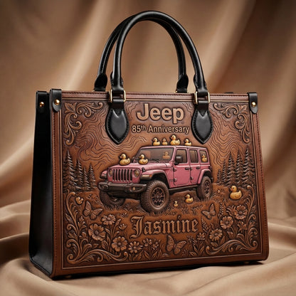 Jeep 85th Anniversary V2 Personalized Leather Bag + Free Wallet