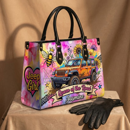 Queen Of The Road Personalized Leather Bag + Free Wallet