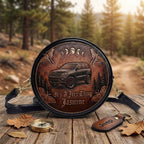 It's A Jeep Thing Personalized Circle Leather Crossbody Bag