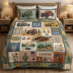 Duck Duck Jeep Personalized Quilted Bedding Set