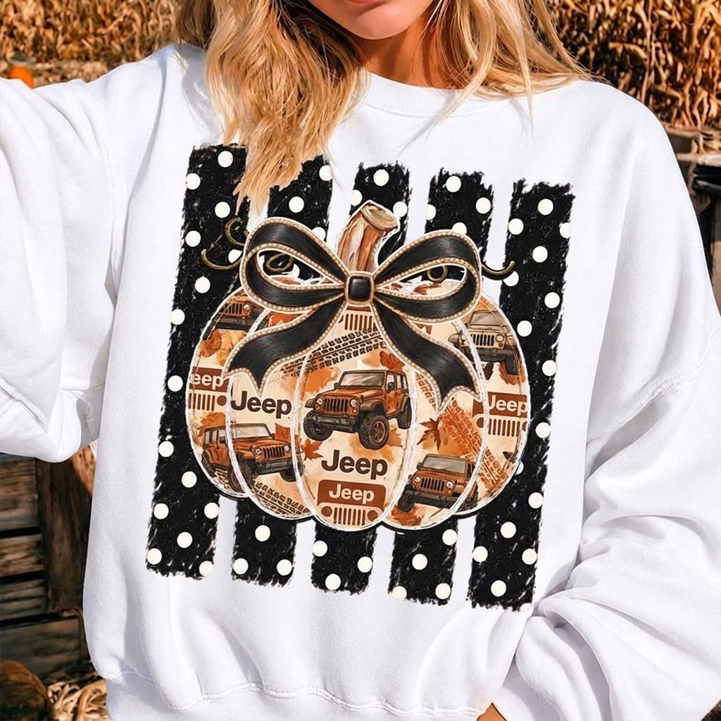 Polka Dot Jeep Pumpkin T-shirt Hoodie Sweatshirt