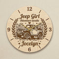Jeep Girl Personalized Wooden Clock