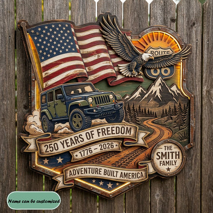 250 Years Of Freedom Personalized Custom Door Sign