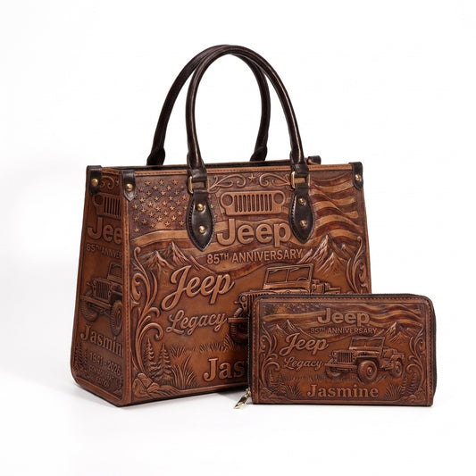 Jeep Legacy Personalized Leather Bag + Free Wallet