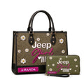 Jeep Girl Daisy V2 Personalized Leather Bag + Free Wallet