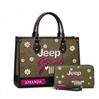 Jeep Girl Daisy V2 Personalized Leather Bag + Free Wallet