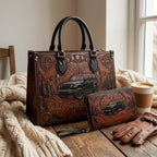 Wild & Free Jeep Personalized Leather Bag + Free Wallet