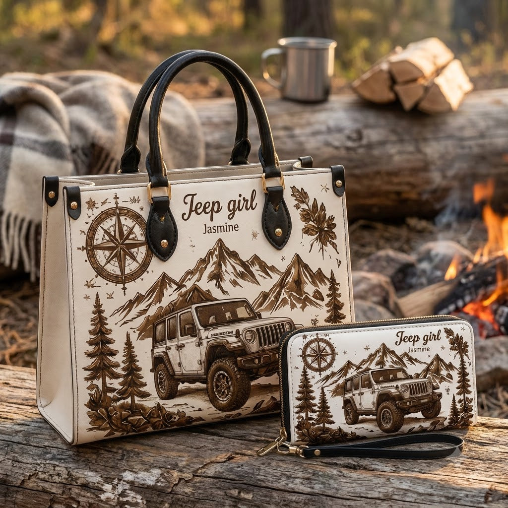 Jeep Girl Adventure Leather Bag + Free Wallet