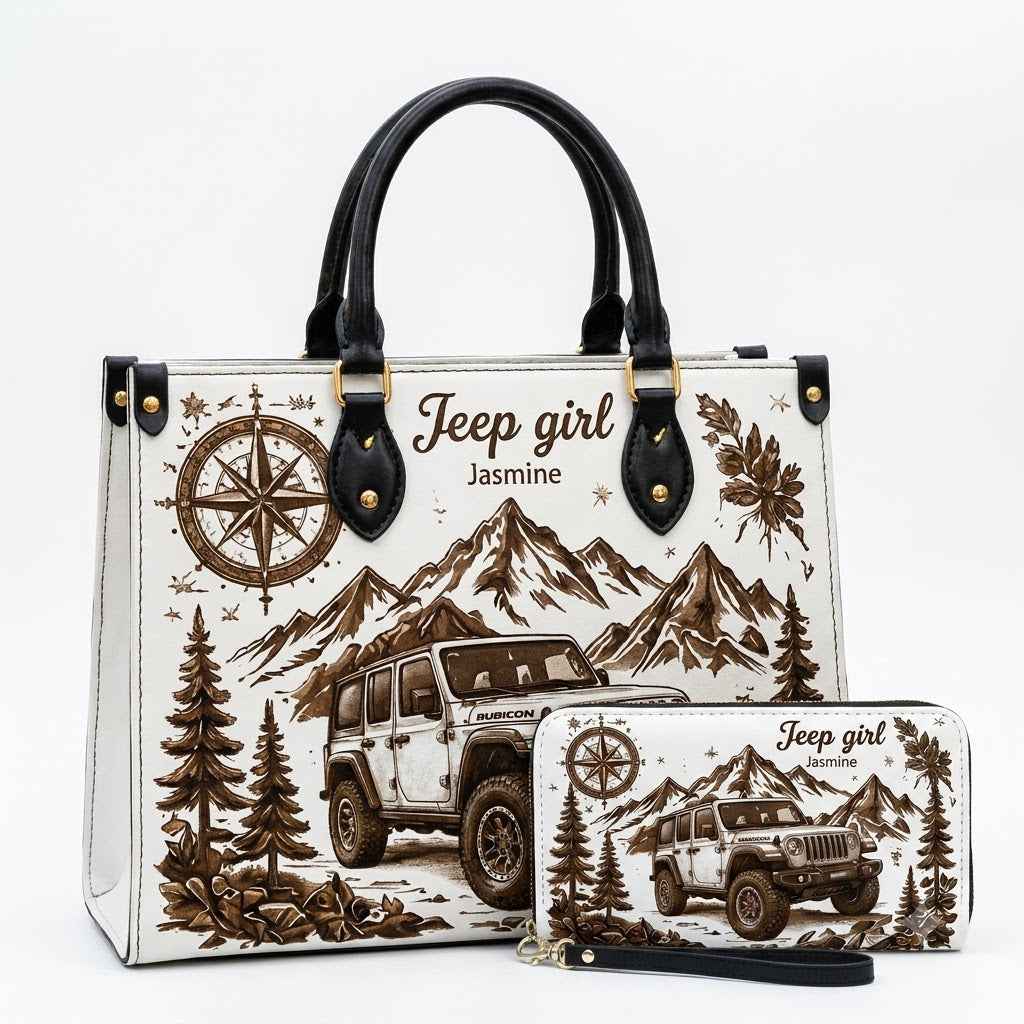 Jeep Girl Adventure Leather Bag + Free Wallet