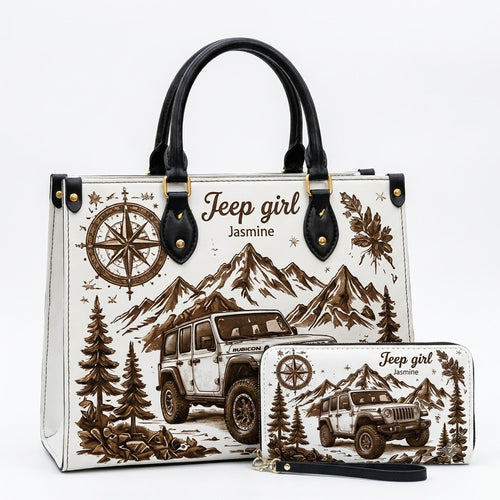 Jeep Girl Adventure Leather Bag + Free Wallet