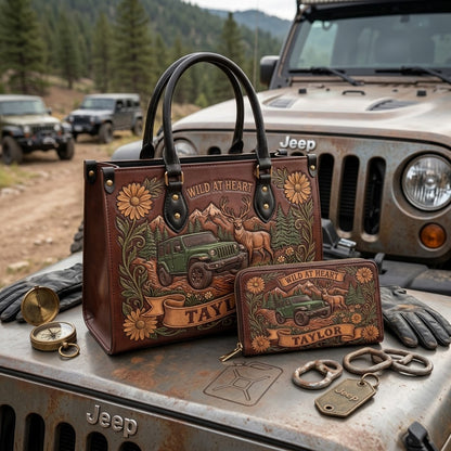 Wild At Heart Personalized Leather Bag + Free Wallet
