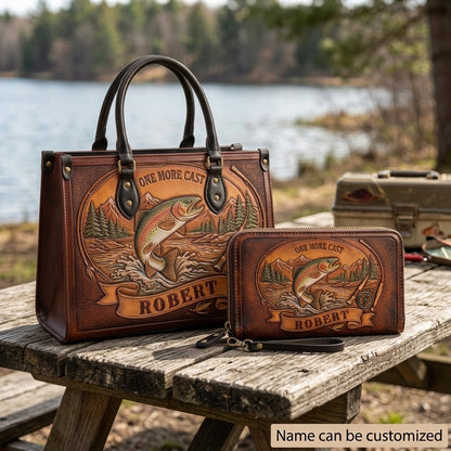 One More Cast Trout Leather Bag + Free Wallet