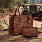 Jeep Legacy Personalized Leather Bag + Free Wallet