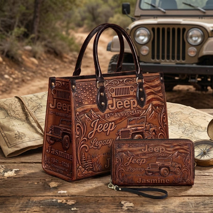 Jeep Legacy Personalized Leather Bag + Free Wallet