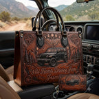 Wild & Free Jeep Personalized Leather Bag + Free Wallet